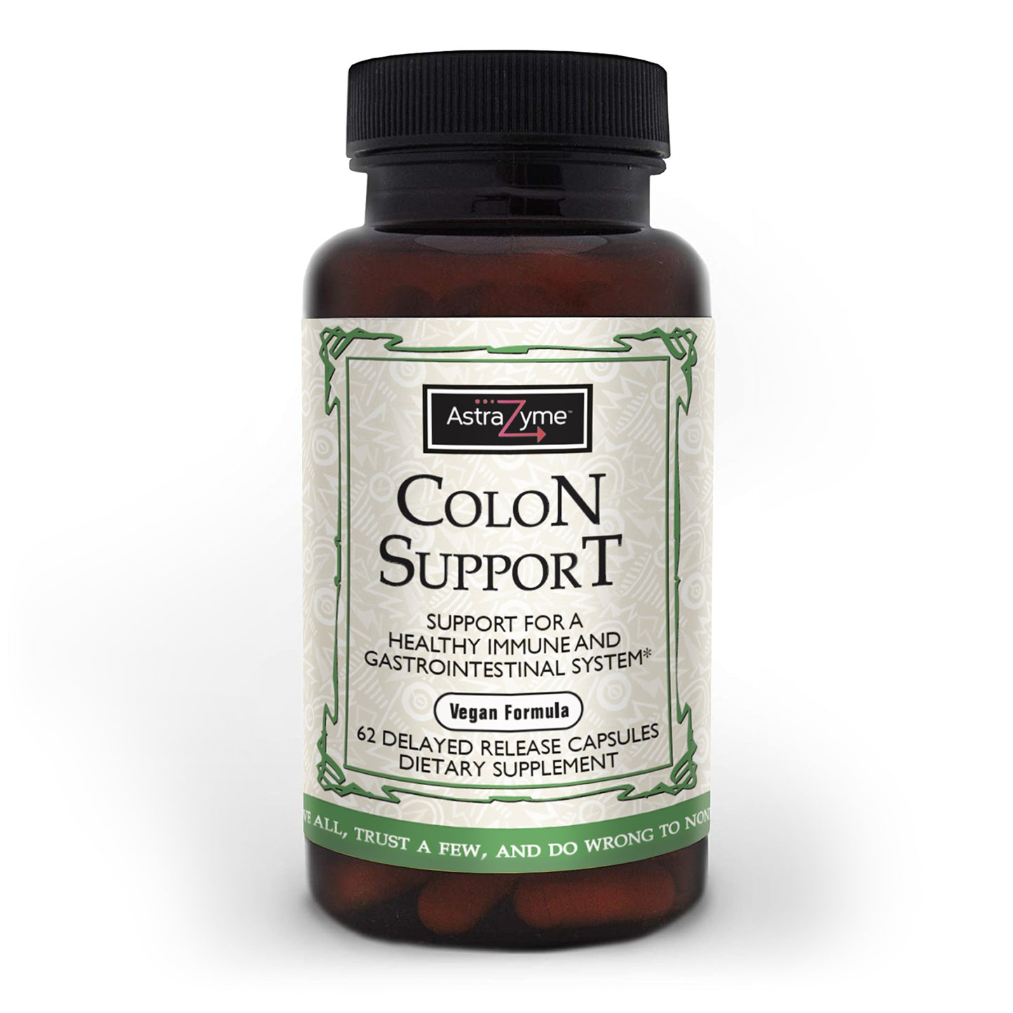AstraZyme Colon Support supplement label